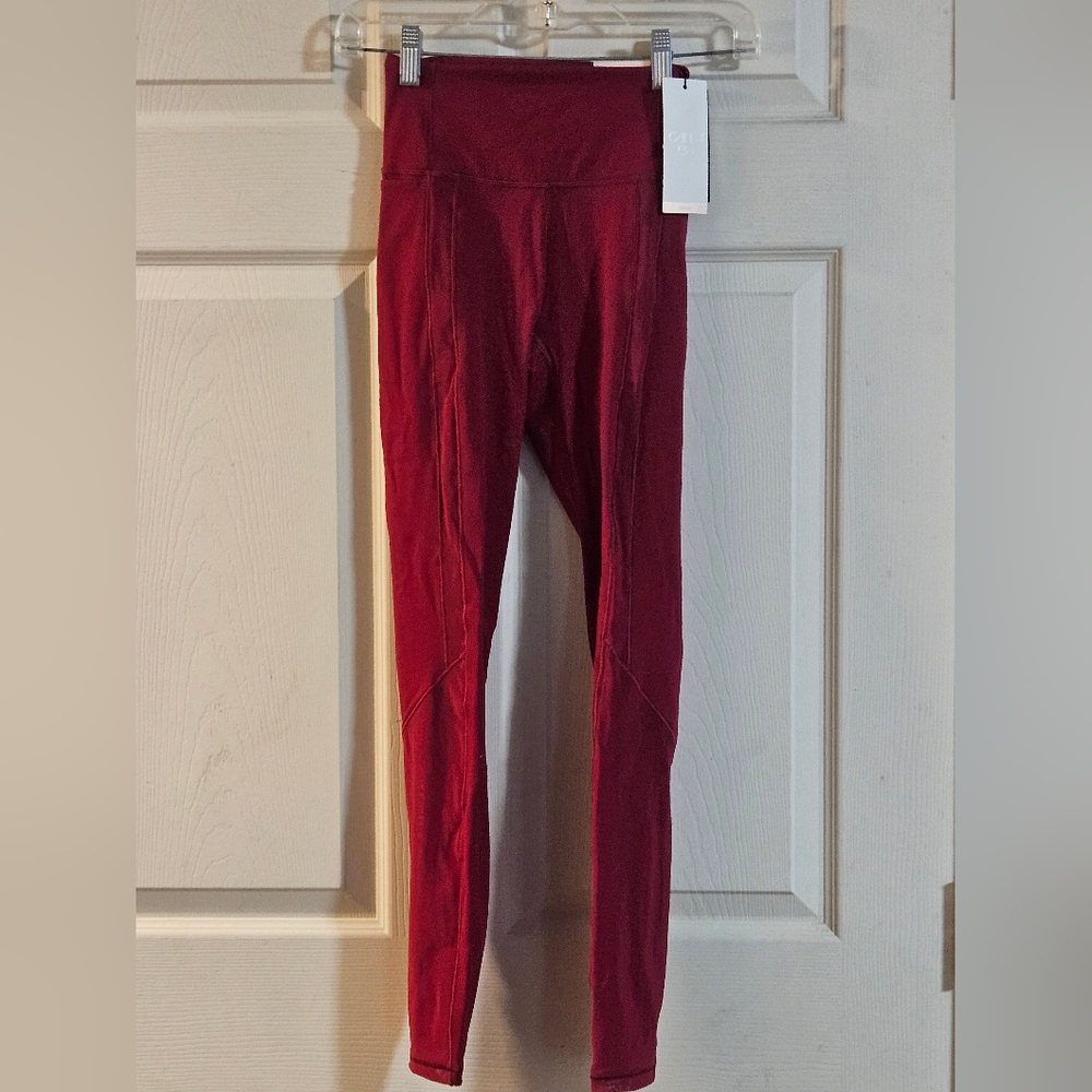 CALIA Women's Inspire Mesh Leggings: OPULENT RED: NEW WITH TAGS: SIZE XS